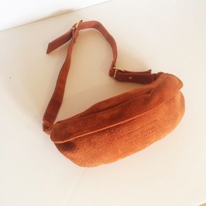 70s Burnt Orange Suede Vintage Fanny Pack